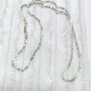 Silver diamond cut chain